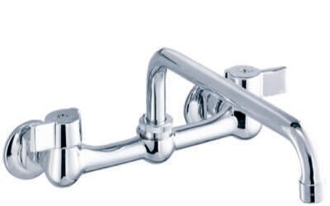 Gerber Classics™ Two Handle Wall Mount Kitchen Faucet w/ 8 ...