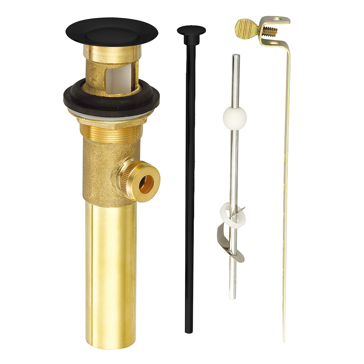 Details about   Drain Assembly with Pivot Rod Flange & Stopper Durable Brass Construction Silver 
